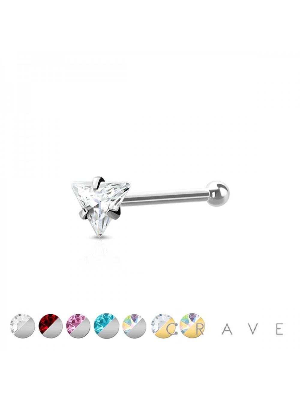Triangle Nose Bone Stud Surgical Steel